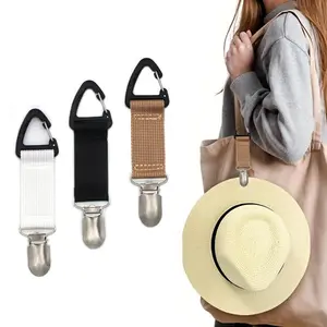 Hat Clip Kit, 3 Counts/set Space-saving Design Hat Clip, Secure & Versatile Hat Clip for Outdoor Adventures, Beach Trips, Adjustable Hooks, Organiser, Hat Hanger Holder