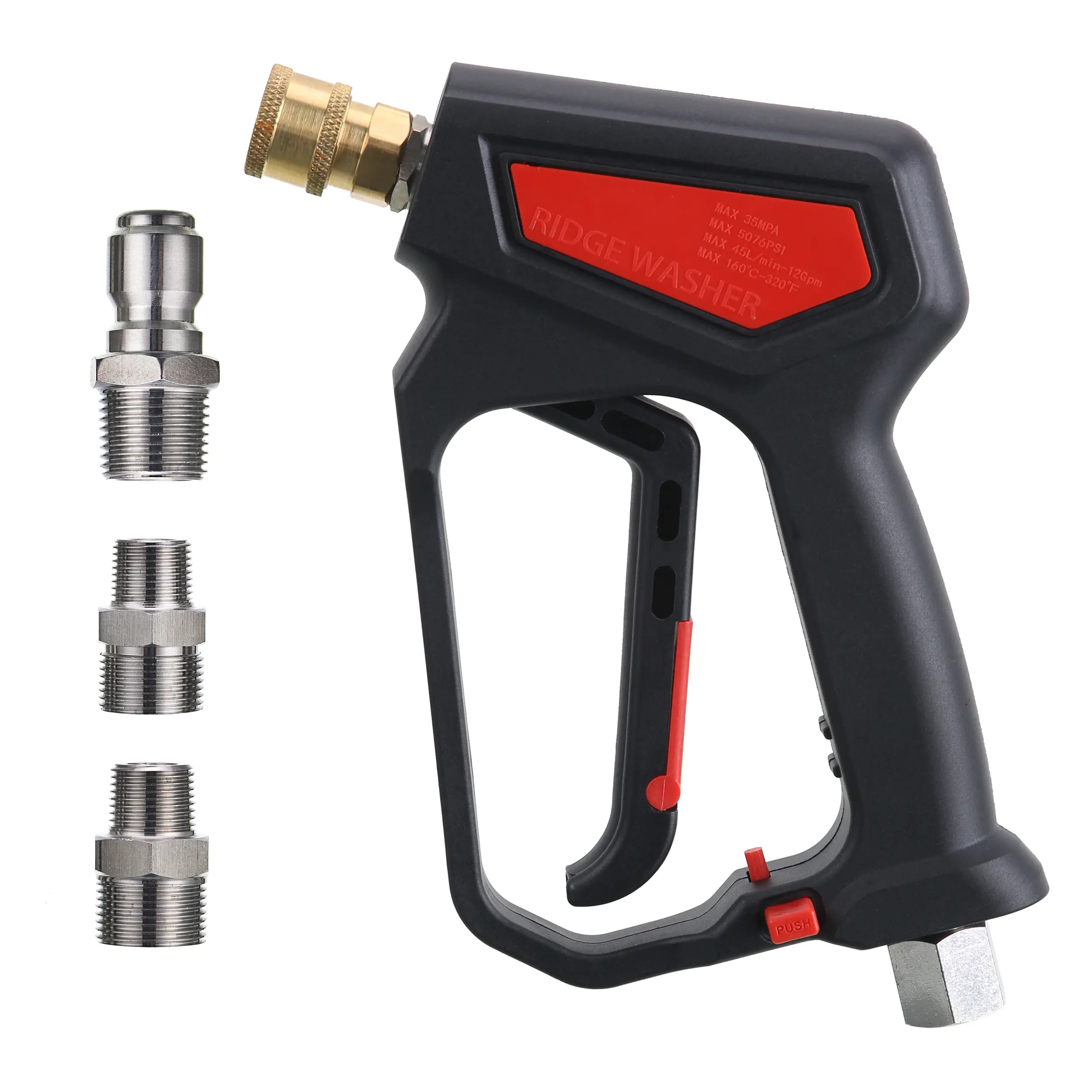 RIDGE WASHER High Pressure Spray Wand Kit - 5000 PSI, 12 GPM, Foam Cannon, Surface Cleaner, Hose, Undercarriage Cleaner, Locking Handle, 1/4"-Quick Connector, 3/8"-Quick Connect, M22-14 mm & M22-15 mm Fittings, Water Spray Tool, Pressure Washer Hose