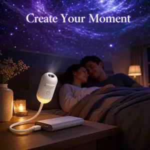 2-in-1 Galaxy Projector Night Light with various Sliding Projection Films, Adjustable Brightness 360° Rotating Design and USB Power for Car and Bedroom Decoration for Adults and Kids