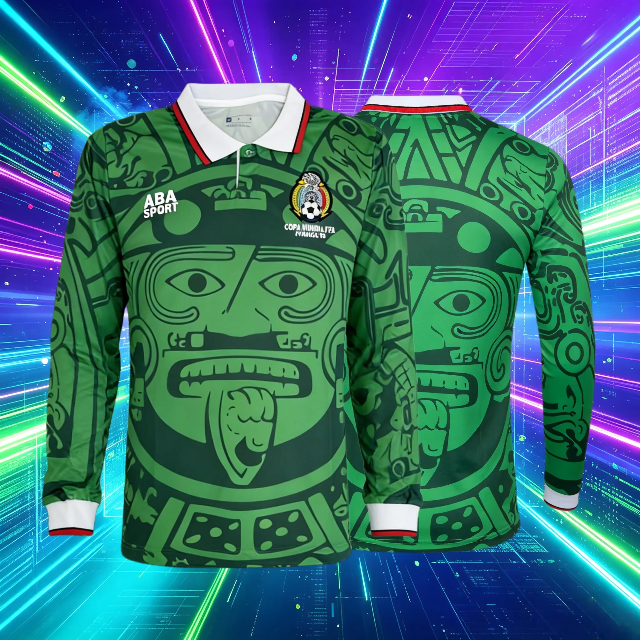 1998 Mexico National Home And Away Green Black White Red Short And Long Sleeve Soccer Jersey Fans Version