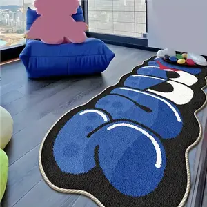 Fashionable Long Rug for Bedroom, Soft Plush Foot Pad, Fluffy Area Rug, Suitable for Living Room Sofa Coffee Table, Youthful Carpet for Hallway, Modern Indoor Rug