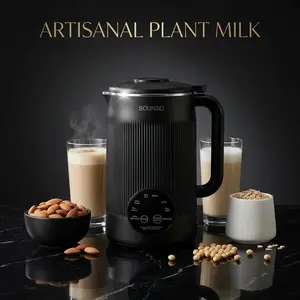 Sounso Artisan 8-in-1 Plant Milk Maker | Transform Raw Nuts into Velvety  Smooth Perfection | 40oz Filter-Free & Self-Cleaning Technology |  Craft Fresh Almond, Oat & Cashew Milk Daily | Dairy-Free Luxury  for Modern Living