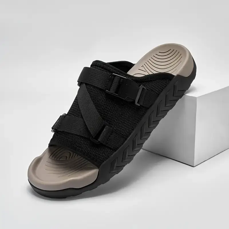 Brand Bdhjydb Men's Breathable EVA Slip-On Mules Sandals with Arch Support & Non-Slip Sole - Ergonomic PU Upper &, Strapless Design Suitable for Beach, Office, Casual Wear - Multi-Color (Black/Gray/Green/Tan/Golden/Blue) - - Comfort Shoes, Footwear
