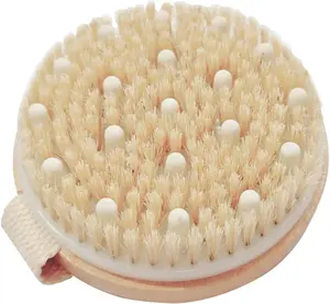 Dry Brushing Body Brush for Lymphatic Drainage Exfoliating Brush with Massage Nodule Dry Skin Body Scrubber Cellulite Shower Circulation Dead Exfoliator