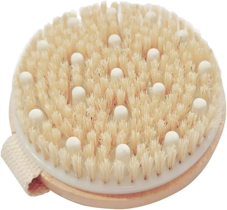 Dry Brushing Body Brush for Lymphatic Drainage Exfoliating Brush with Massage Nodule Dry Skin Body Scrubber Cellulite Shower Circulation Dead Exfoliator