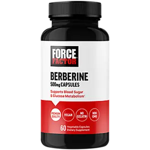Force Factor Berberine - Supports Blood Sugar & Glucose Metabolism - 500 MG (60 Capsules)