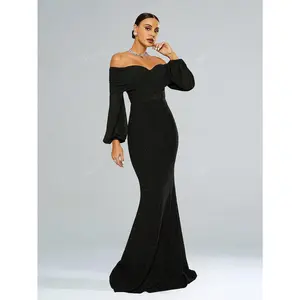 Missord Strapless Mermaid Off Shoulder Maxi Dress RH30667 Fit Formal prom dresses alpine prom dress  mother of the groom dress