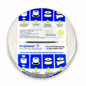 SatelliteSale Kit of AmphenolGÇÖs Innovative and Sustainable Tech Service Bag 500 feet of White Drop Cable