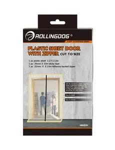 Temporary Dust Barrier Door Kit – Plastic Sheet Door with Zipper