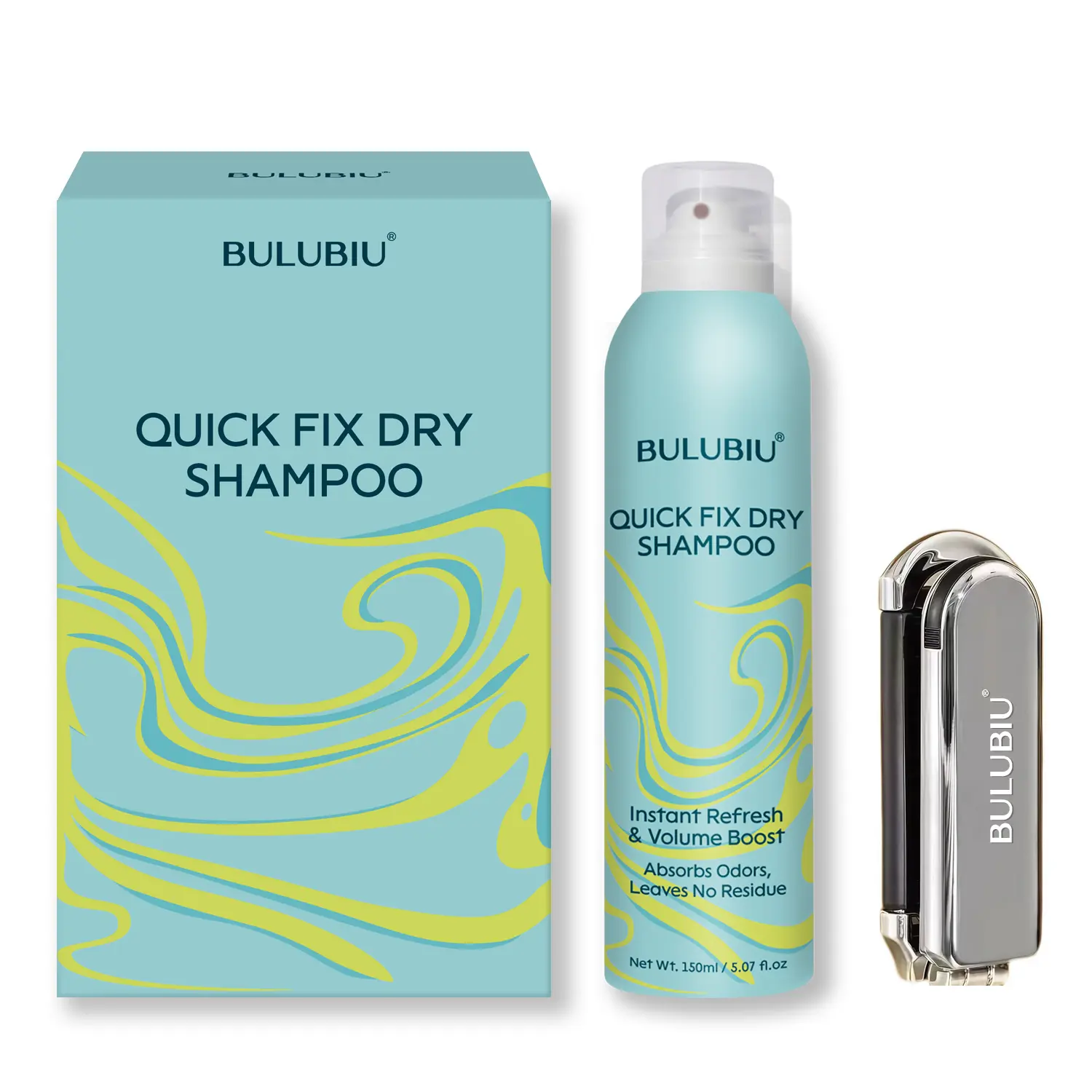 BULUBIU Instant Fresh Invisible Dry Shampoo Spray – No White Residue, Oil Absorbing Hair Refresh Spray for Oily Hair, Lightweight Volumizing Waterless Shampoo for Travel, Gym & Busy Mornings