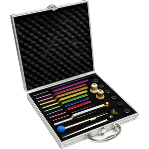 Solfeggio Tuning Fork Set - 10 Tuning Forks  for DNA , Chakra, Sound , Multicolour, with Exquisite Aluminum  Box (174 Hz, 285 Hz, 396 Hz, 417 Hz, 432Hz, 528 Hz etc)
