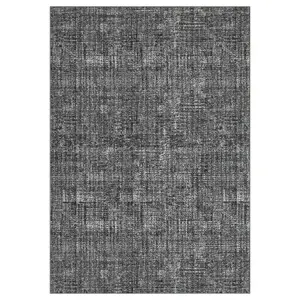 9 x 12 ft Polyester Dark Grey Rectangular Living Room Bedroom Dining Room Floral Solid Modern Non Slip Machine Washable Area Rug