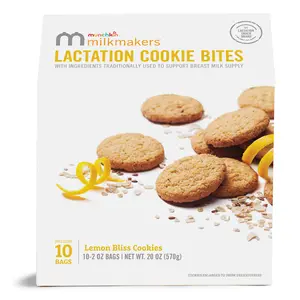 Munchkin Lactation Cookie Bites, Lemon Bliss, 10ct