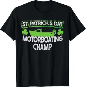 Funny St Patricks Day Adult Humor for Men Motorboating Joke T-Shirt Pure Cotton Graphic Tees Menswear Top: Gifts for Men & Women Streetwear Sports