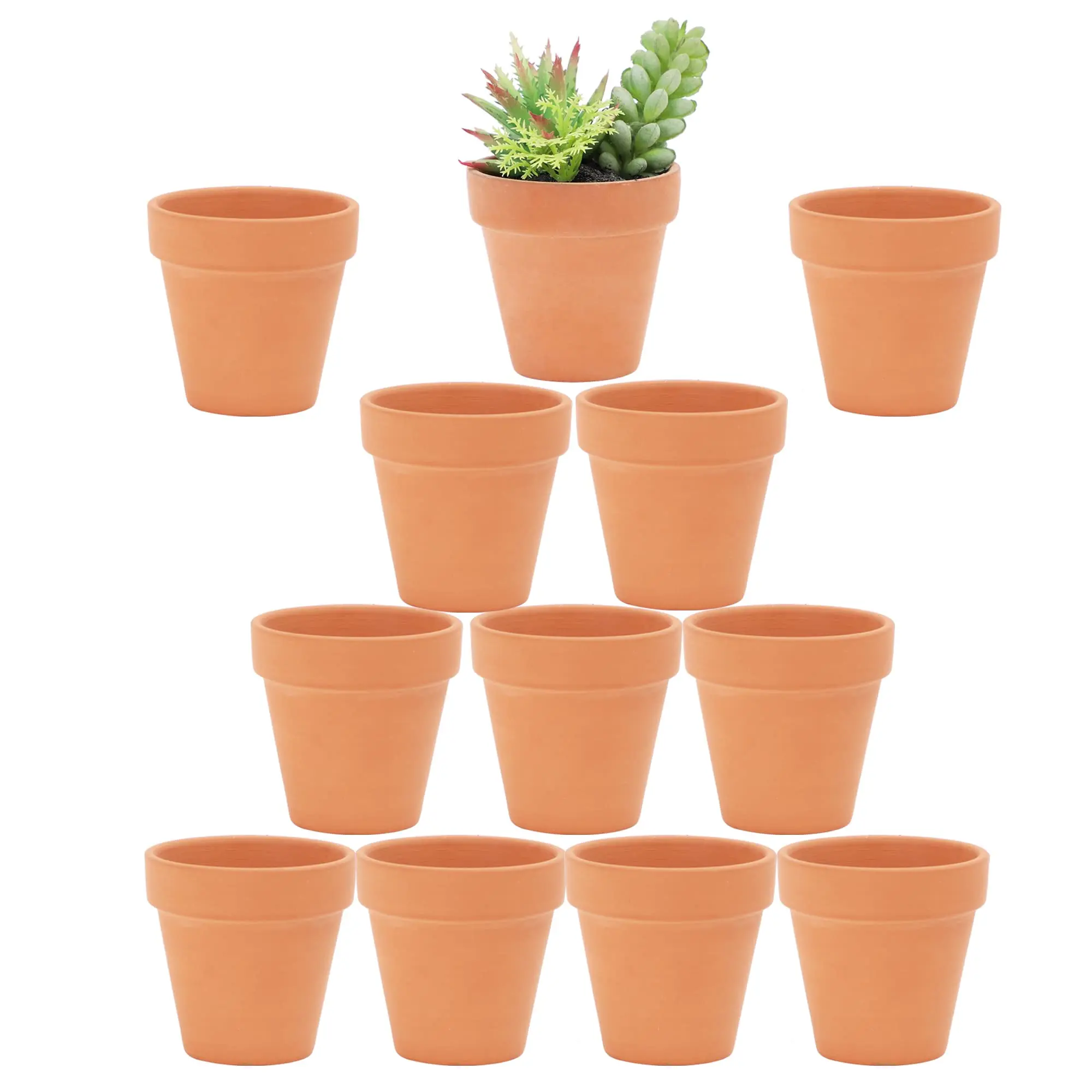 [New Deal]     2.5 inch Terracotta Pots with Drainage Holes,Mini Clay Ceramic  Planter,Cactus Flower Terra Cotta , Nursery Pots for Indoor/Outdoor Plants,12 Pack