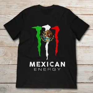 MEXICO FLAG MEXICAN ENERGY DRINK LOGO T-SHIRT Classic Man