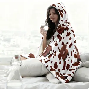 This 1-piece adorable cow print flannel cozy blanket/shawl/hat blanket is a soft and comfortable wearable blanket/shawl/blanket. It's perfect for home warmth and decoration, and can be used as a bed blanket or outdoor blanket.