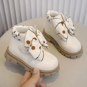 Kids' Elegant Princess Ankle Boots, Soft Sole Anti-Slip Material, Comfortable Stylish Set with Lace Hat for Christmas Dress Costume, Birthday Gift