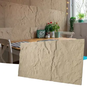 Art3d Faux Stone Panels - 4-Pack  Modern PU Interior Wall Decor Panels, 24”x48” for Bathroom Living Room