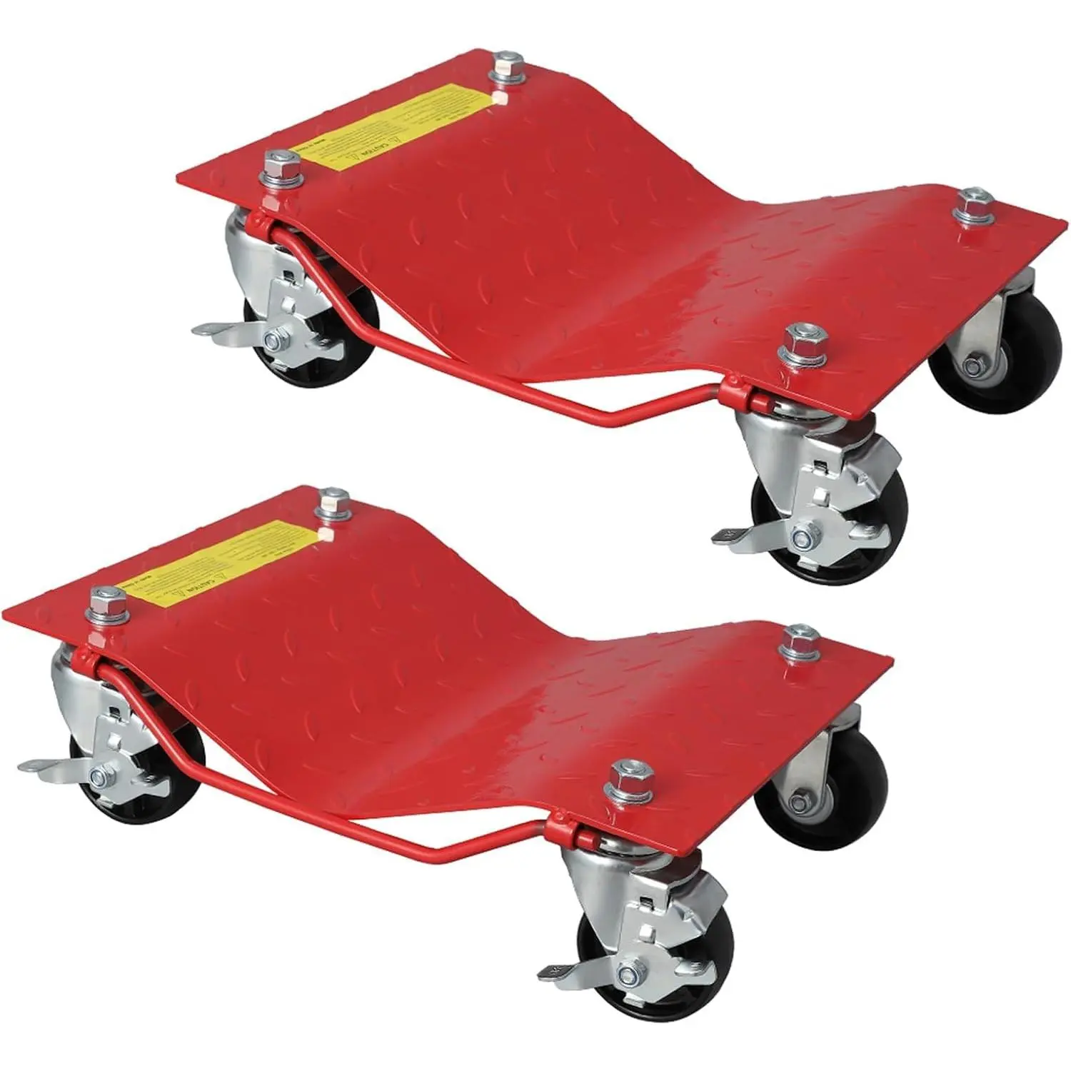 Garvee Car Dolly Set of 2 Heavy Duty, 3000 Lbs Capacity Wheel Dolly Car Skates with Wheels and Brakes, Tire Dolly Cart for Moving Cars, Trucks, Trailers, Motorcycles