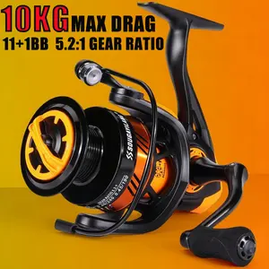Sougayilang 1000-7000 Series Spinning Fishing Reel Set, Saltwater Casting Reel, 5.2:1 High Gear Ratio, 10KG/22LB Max Drag, Durable Fishing Tackle for Freshwater & Saltwater Use