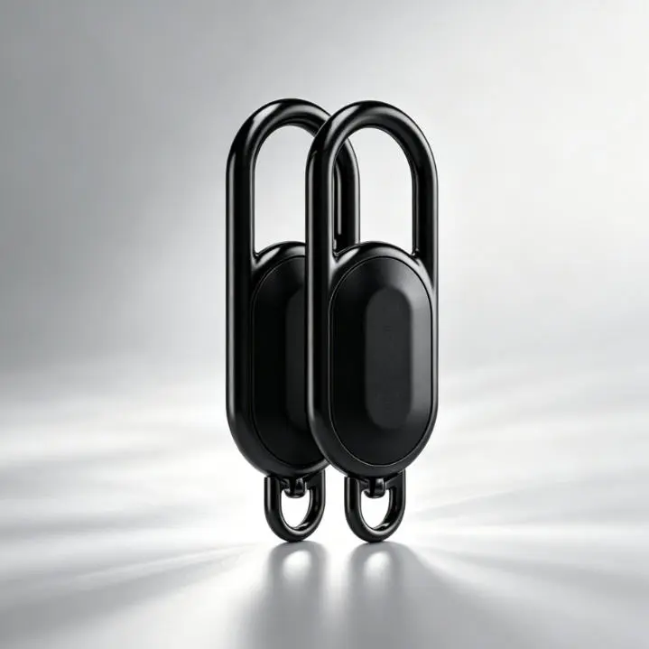 Portable Mini Wearable GPS Trackers - Metal Carabiner-Style Anti-Loss Tag, Global Tracking, IP-Rated Waterproof, 12-Month Ultra-Long Standby Time for Keys, Luggage