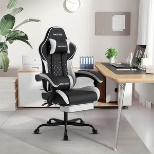 WOTSTA Office Gaming Chair,Features a comfortable headrest and memory foam lumbar support pillow, ergonomic Swivel computer chair.