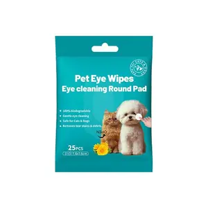 Pet Eye Cleaning Grooming Wipes for Dogs & Cats, Daily Care Non-Irritating Natural Formula, Effective Tear Stain Removal Reduces Irritation & Itching