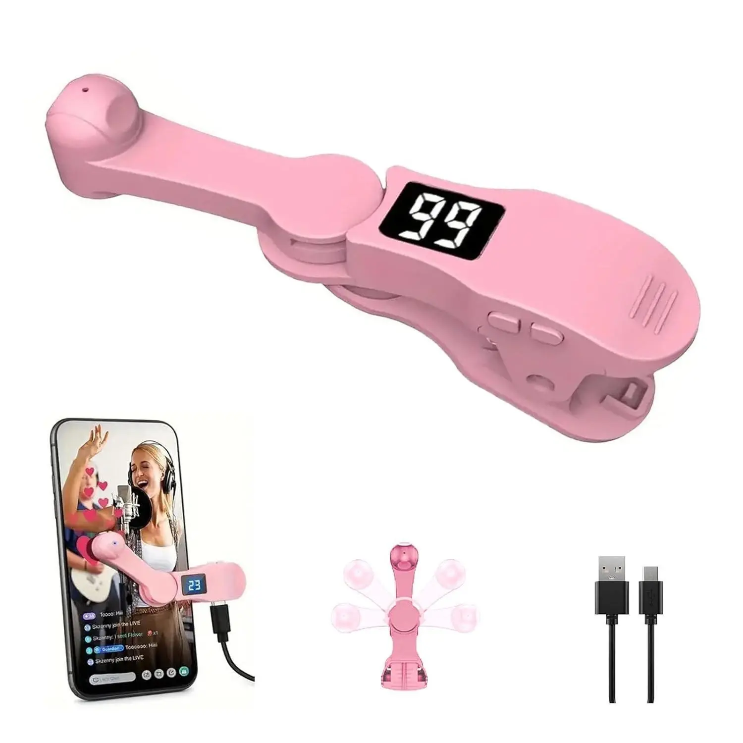 Auto Clicker APP for Smartphones, Selfie Clicker, Fast Continuous Clicking, Ideal for Gaming, Live Streaming, Reward Tasks, Enhance Your Mobile Experience, Mobile Phone Accessory