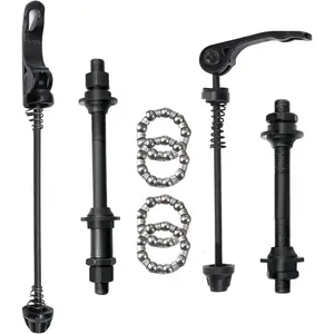 Bike Quick Releases Set,1 Pair MTB Quick Release Bicycle Hub Road Mountain Bike Front & Rear Axle Hollow Shaft Set