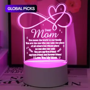 To My Mom Letter-Pattern LED Night Light, USB-Powered Glowing Letter Lights, Desktop Decorative Light, Creative Gift for Mom on Birthdays and Mother's Day #GLOBAL PICKS