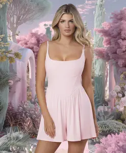 Popilush Shapewear Modal Tummy Control Wide-Leg Romper Elegant Casual