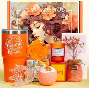 Easter Gift  Boo Basket Stuffers for Women, 8 Pcs Easter Gift Set Cute Boo Basket with Eastert  Cup Socks Towel Bag for Teens Girls Mom Friend Sister Wife