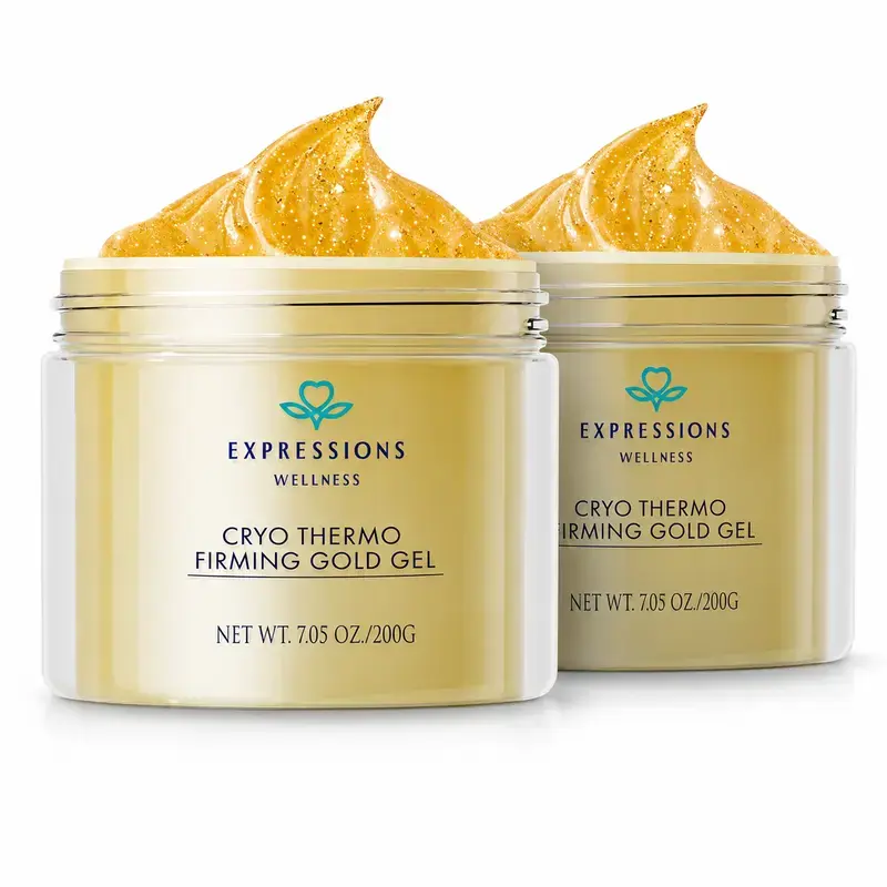 【Buy one get one free】EXPRESSIONS WELLNESS Cryo-Thermo Anti-Cellulite Sculpting & Tightening Burn Gold Massage Cream | 15-Day Fast-Acting Cellulite Remover for Legs, Belly & Arms | Refreshing Unisex Body Contouring Treatment for Men & Women | 200 g