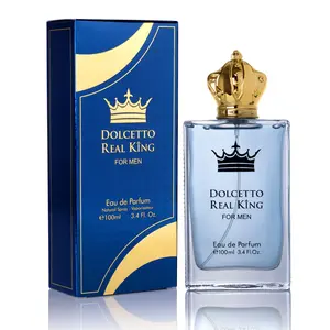 Urban Collection Dolcetto Real King Eau De Parfum for Men 100ml Citrus Woody Spicy Fragrance with Blood Orange, Clary Sage & Cedarwood - Breezy Confident Scent, Bold, Fragrant, Strong, Elevated, Boxed Men's Fragrance, Bold Fragrance