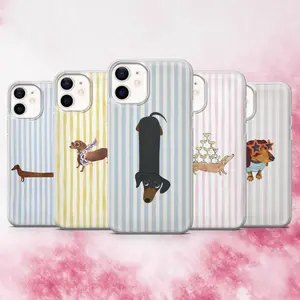 Dachshund Phone Case – Cute Sausage Dog Puppy iPhone Case for iPhone X, 11, 12, Cover For Iphone 17 16 15 Pro Max, Funny Cartoon Phone case