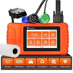 TopTekk TTS600 Heavy Duty Truck Scanner &  Code Reader - Professional Diesel Diagnostic Tool with DPF Regeneration and Built-In Printer Compatible with Caterpillar, Detroit, Cummins, Paccar and More