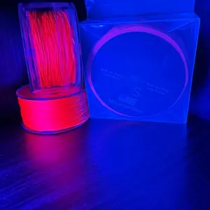 80lb red fire glowing braid