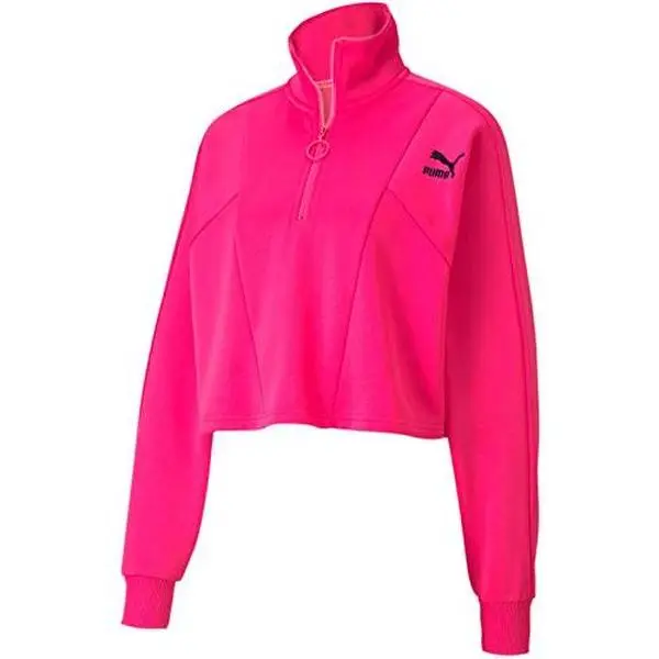 Puma Women's Tailored for Sport 1/2-Zip Cropped Zip-Up Casual Jackets, Zip-Up Cropped Women's Casual Jackets