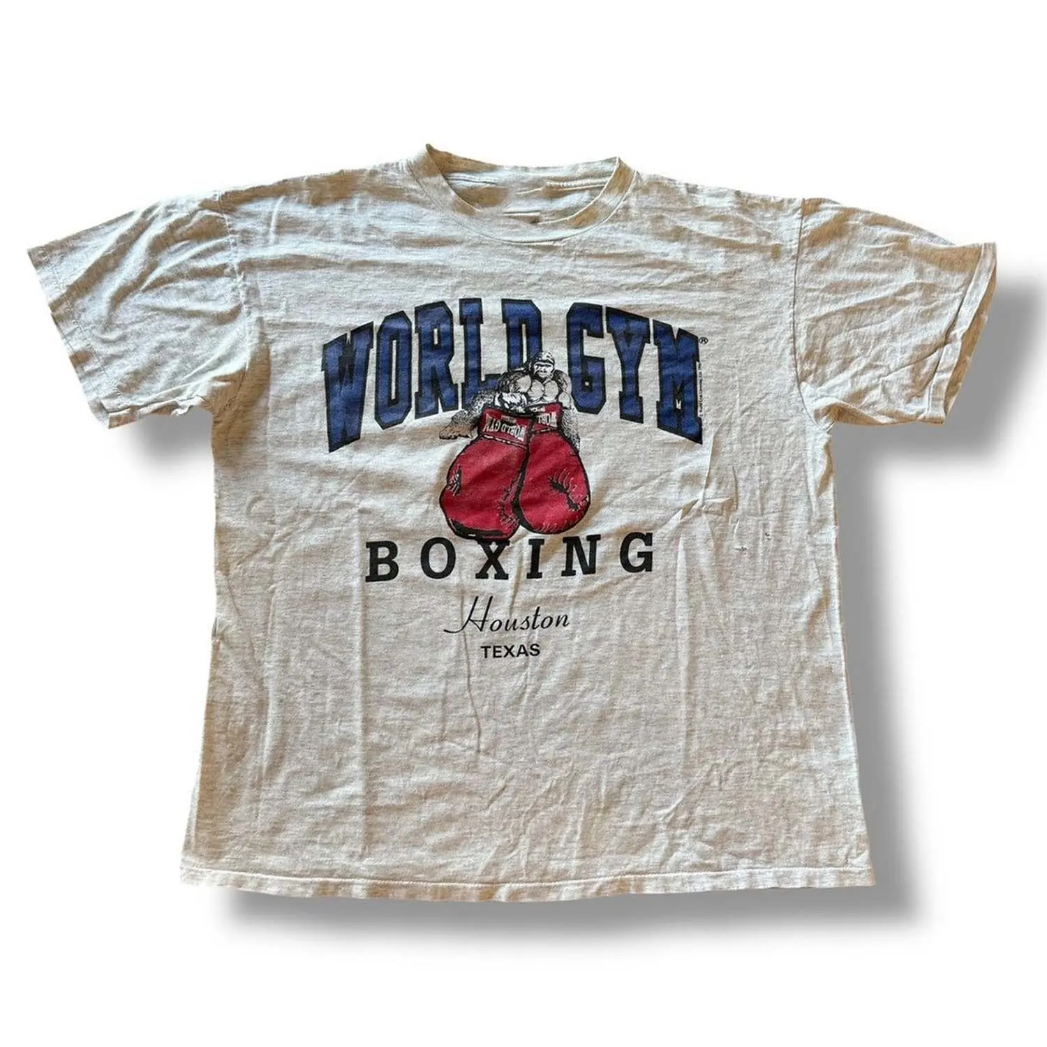 VINTAGE 90s WORLD GYM BOXING T-SHIRT GORILLA, Boxing Tshirt, Gym Shirt, Graphic Tee