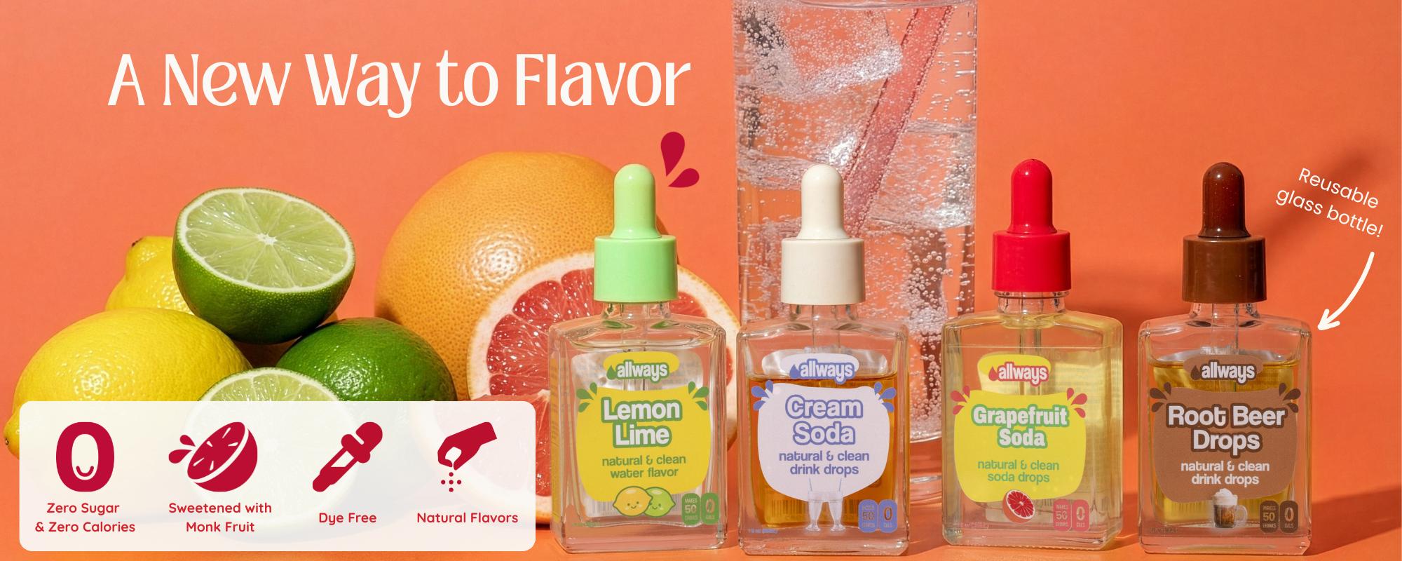 Allways Drops Pineapple Water Enhancer Drops - Sugar-Free, Zero Calories, Monk Fruit Sweetened, Glass Bottle for On-the-Go Hydration, 50 Drinks