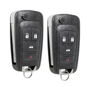 2 Flip Remote Car Key Fob Case Shell Replacement for Chevrolet Cruze Malibu Camaro Impala Equinox /  GMC Terrain / Buick Encore LaCrosse Regal Verano 4 Button