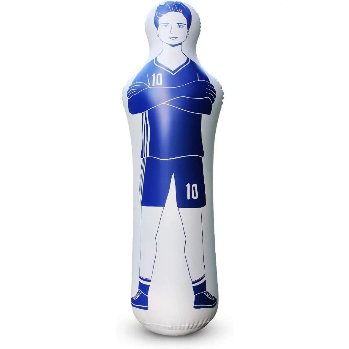 Inflatable Dummy-Shape Training Aid for Football Practice Poles, Soccer Training Equipment, Basketball Defender Tumbler for Dribbling Passing Drills, Rugby Wall Mannequin