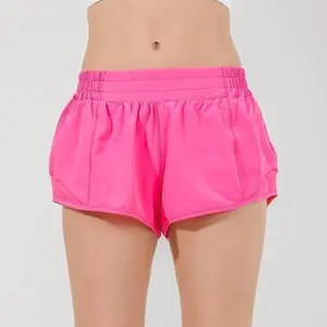 Women’s High-Waisted Running Shorts, 2.5″ Quick-Dry Sports Gym Athletic Shorts with Liner, Zippered Pockets