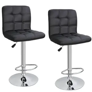LEMY 2-Pack Adjustable Swivel Bar Stools - Armless Design for Kitchen Island, Counter, or Home Spa, 360-Degree Spin