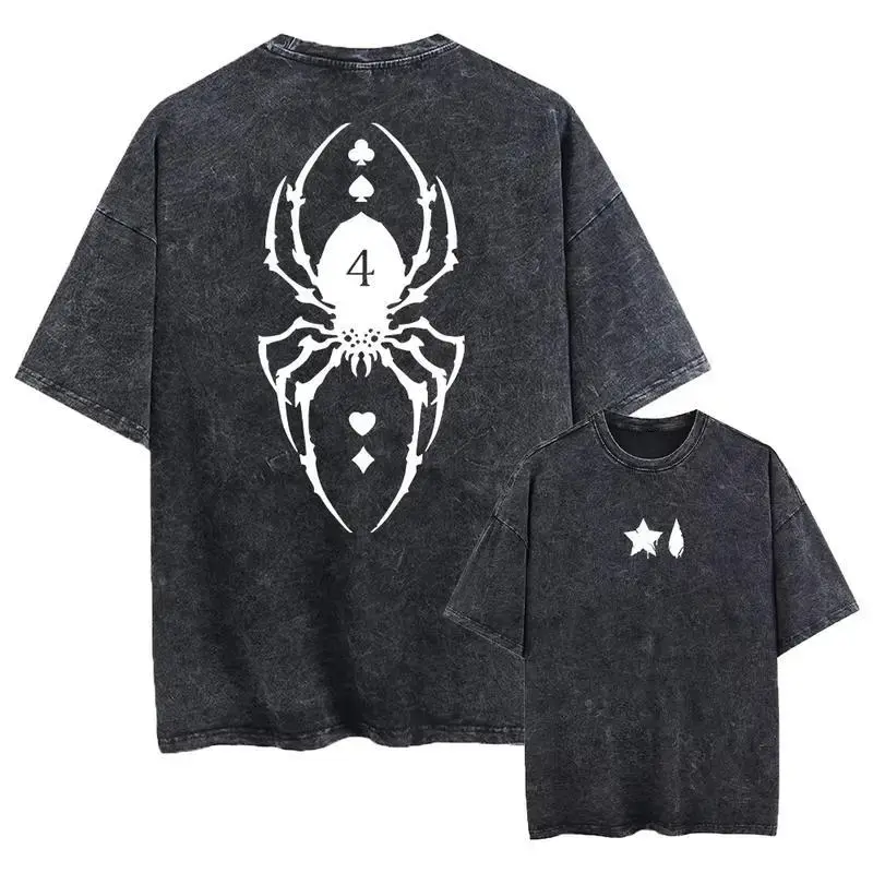 Hunter x Hunter Anime Graphic Top, Whimsical Art Harajuku Apparel, Shortsleeve Cotton Menswear for Daily Wear, Distressed, Crew Neck, Distressed Look, Casual, Playful Vibe, Vintage, Fashion, Playful Vibes, Streetwear, Unisex Fit, T-Shirt, Retro