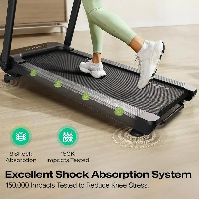 UREVO Walking Pad Treadmill with Adjustable Desk, Foldable Treadmill with Incline, Folding Treadmill Desk, Walking Pad with Handle Bar, UREVO SmartCoach App, Remote Control, 265 Lbs  Capacity
