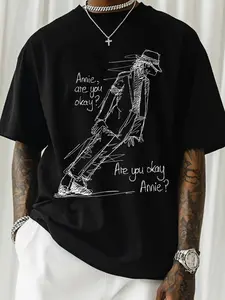 Michael Jackson MEN T-shirt,  Men's fashionable casual T-shirt, casual crew neck T-shirt Streetwear