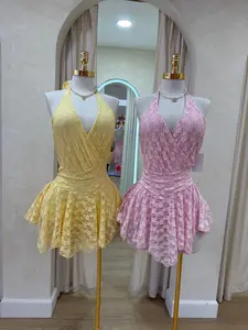Lace Ruffle Romper Dress ✨