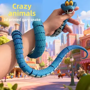 Crazy Animal Gary Snake 3D Printed Movable Model Toy Snake Extended and Thickened